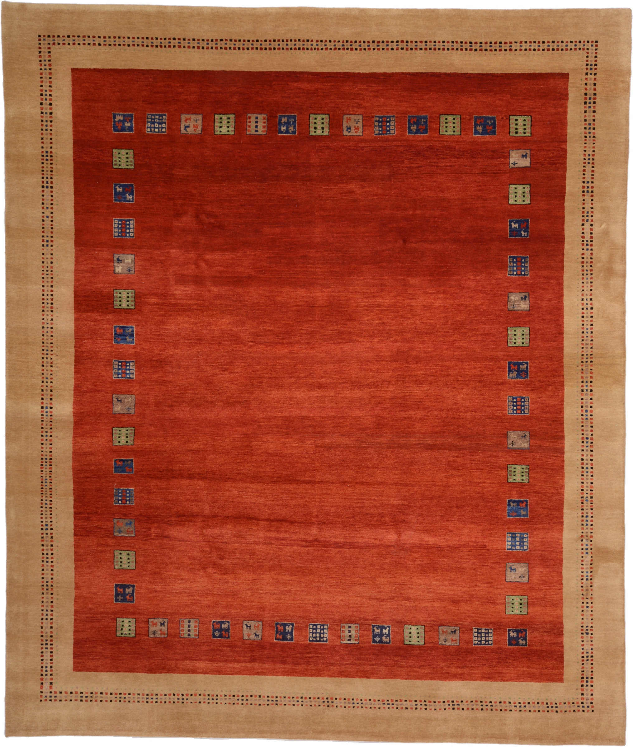 Loribaft Dywan orientalny 300 x 250 Żółty (Indian) Ręcznie Tkany