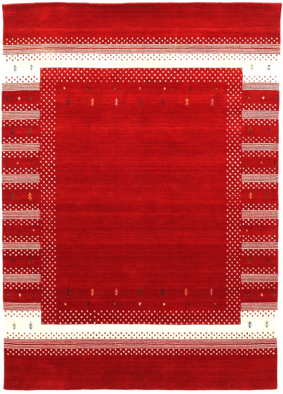 Loribaft Tæppe 160 x 200 Rød (Indian) Håndvævet