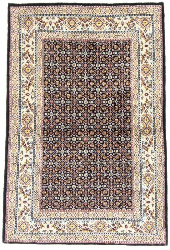 Moud Tapis persan 150 x 100 Bleu (Iran) Noué À La Main