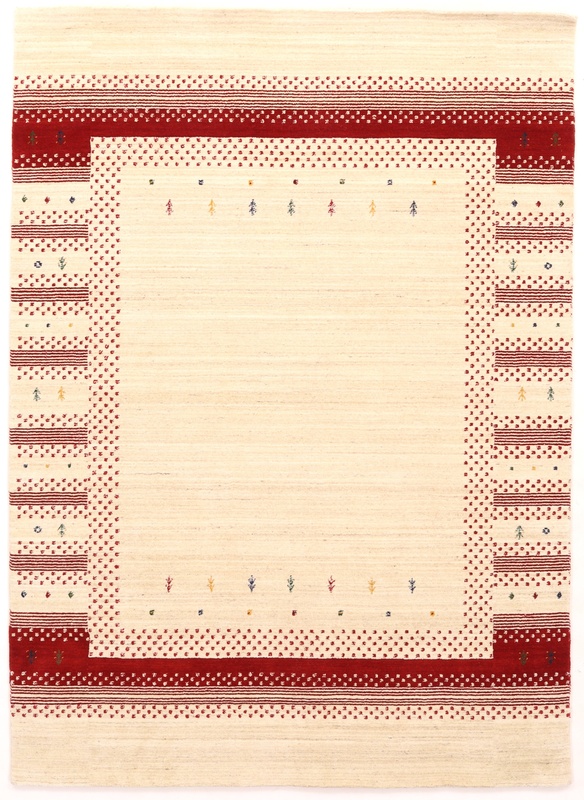 Loribaft Tappeto orientale 160x200 Beige (Indian) Realizzato A Mano