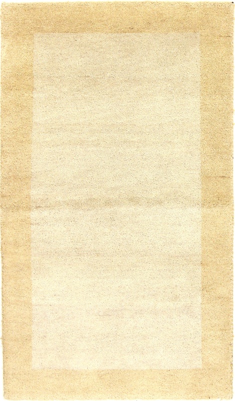 Gabbeh Teppich 160x90 Beige (Indien) Handgeknüpft