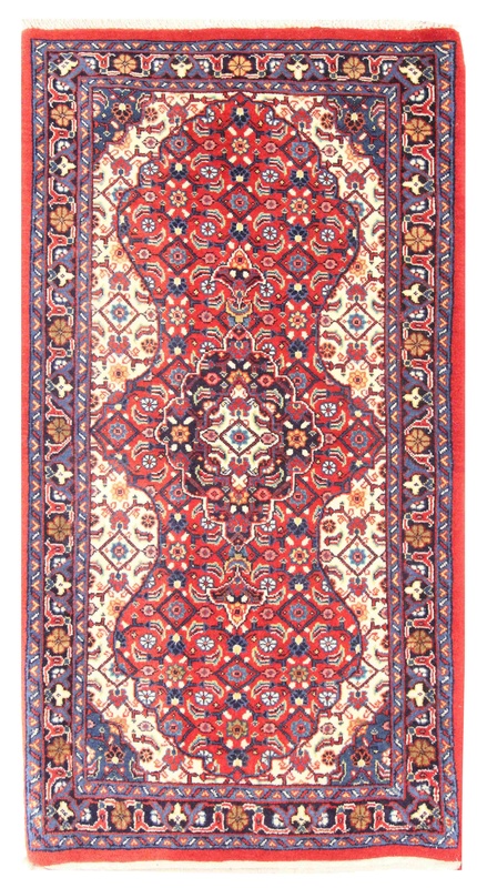 Sarough Perserteppich 70x130 Rot (Iran) Handgeknüpft