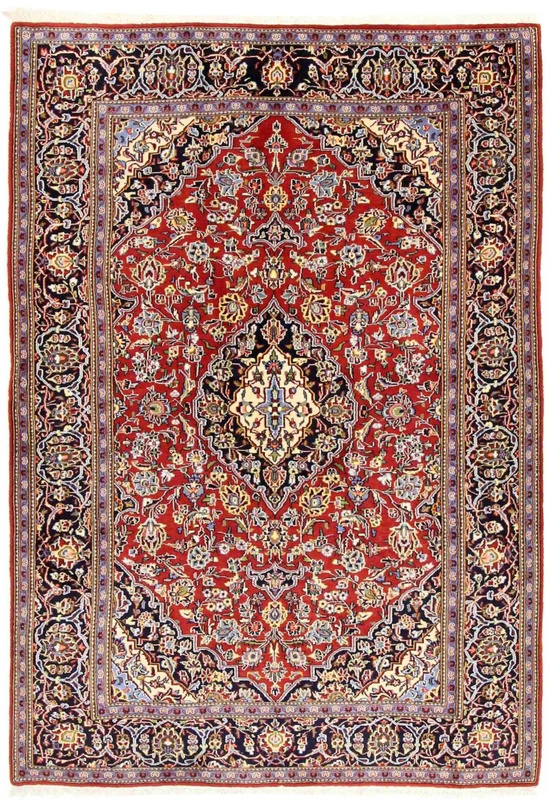 Kashan Perski dywan 200 x 140 Czerwony (Iran) Ręcznie Tkany