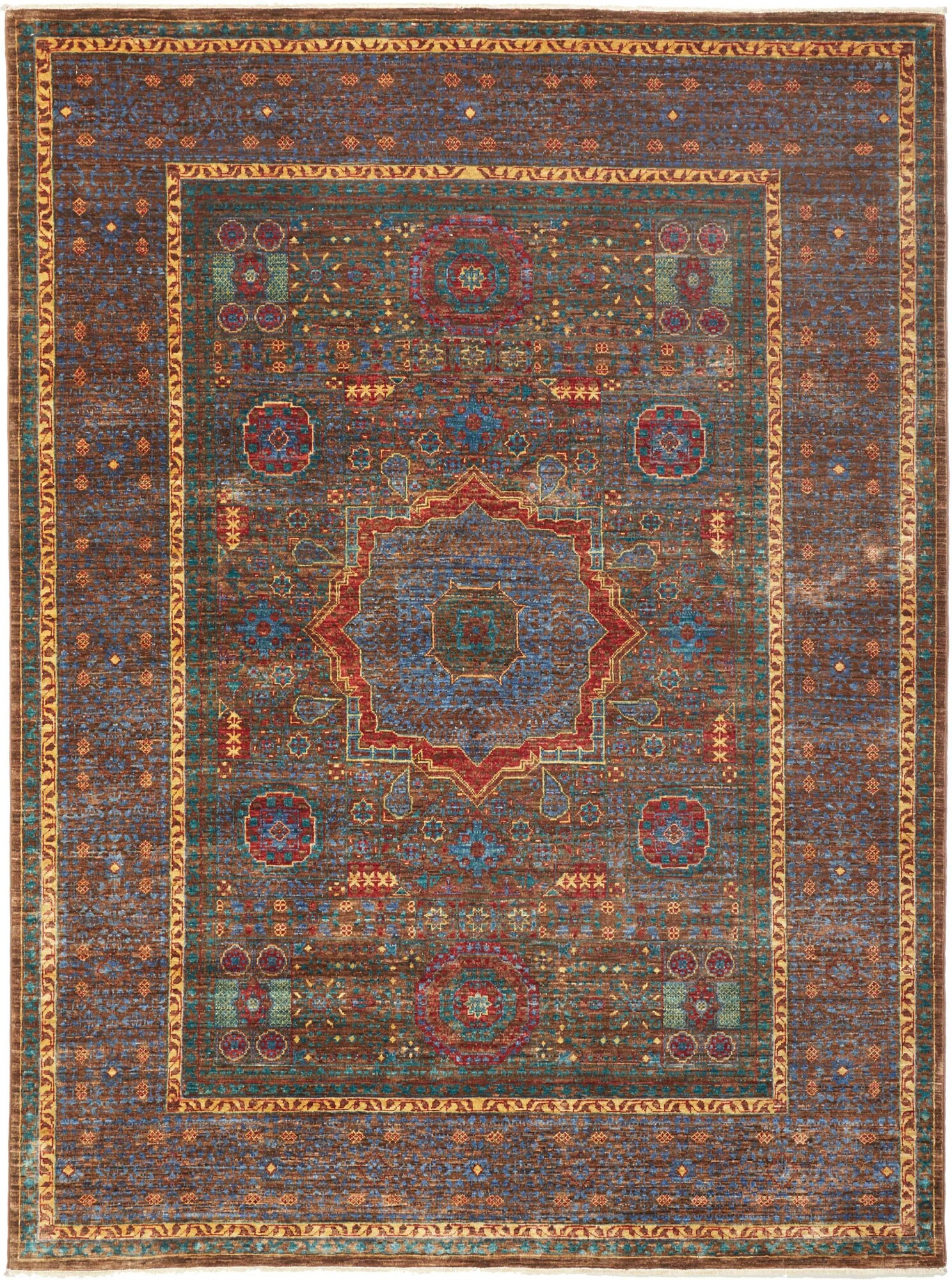 Mamluk Orientalsk tæppe 160 x 200 Grå (Pakistan) Håndknyttet