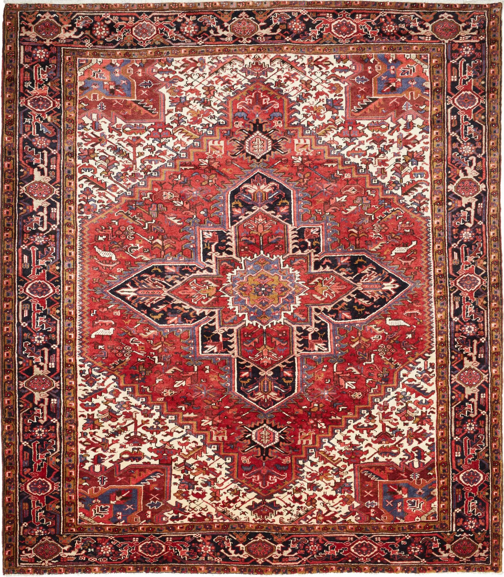 Heriz Persisk matta 250 x 280 Brun (Iran) Handknuten