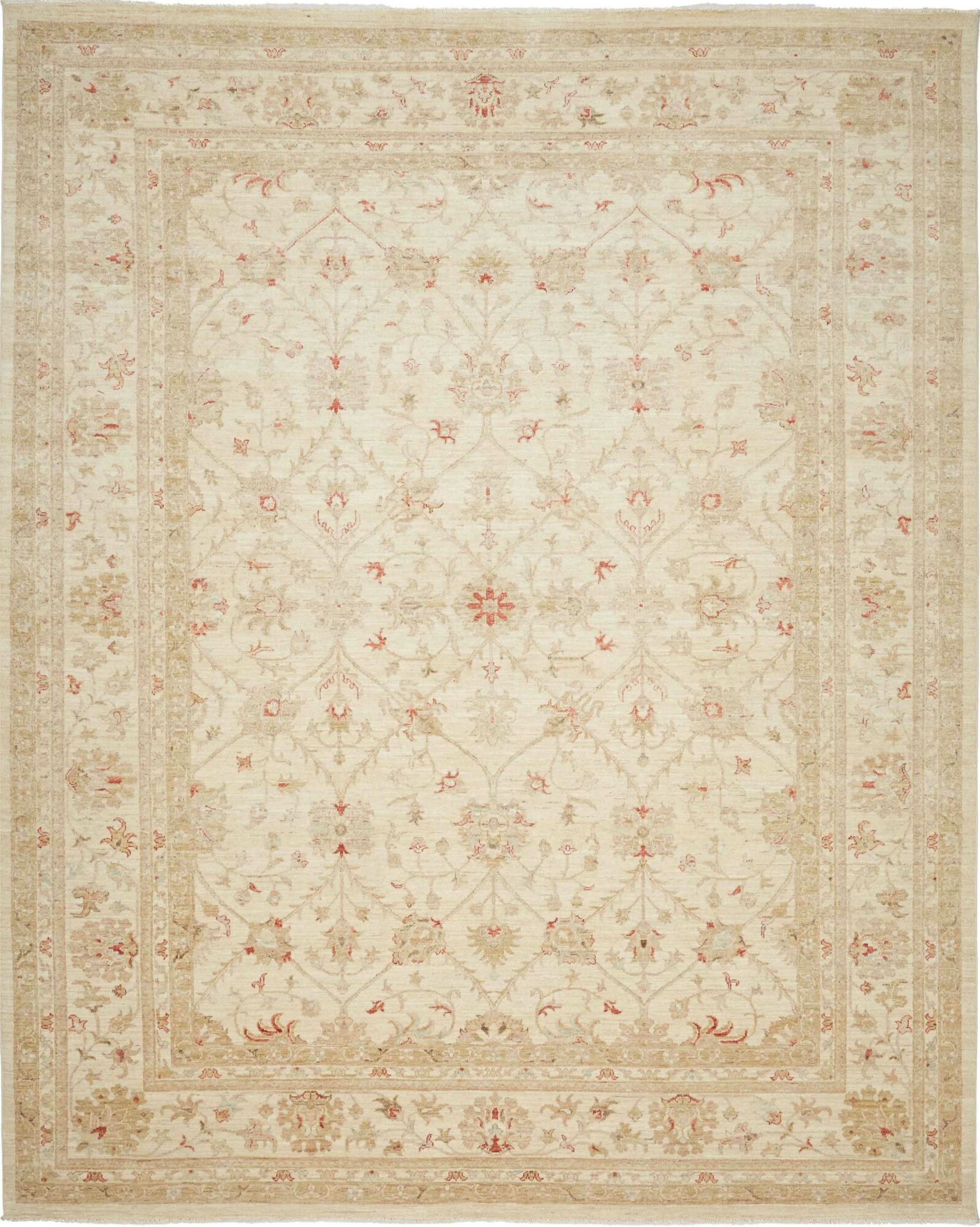 Ziegler Dywan 250 x 300 Biały (Pakistan) Ręcznie Tkany