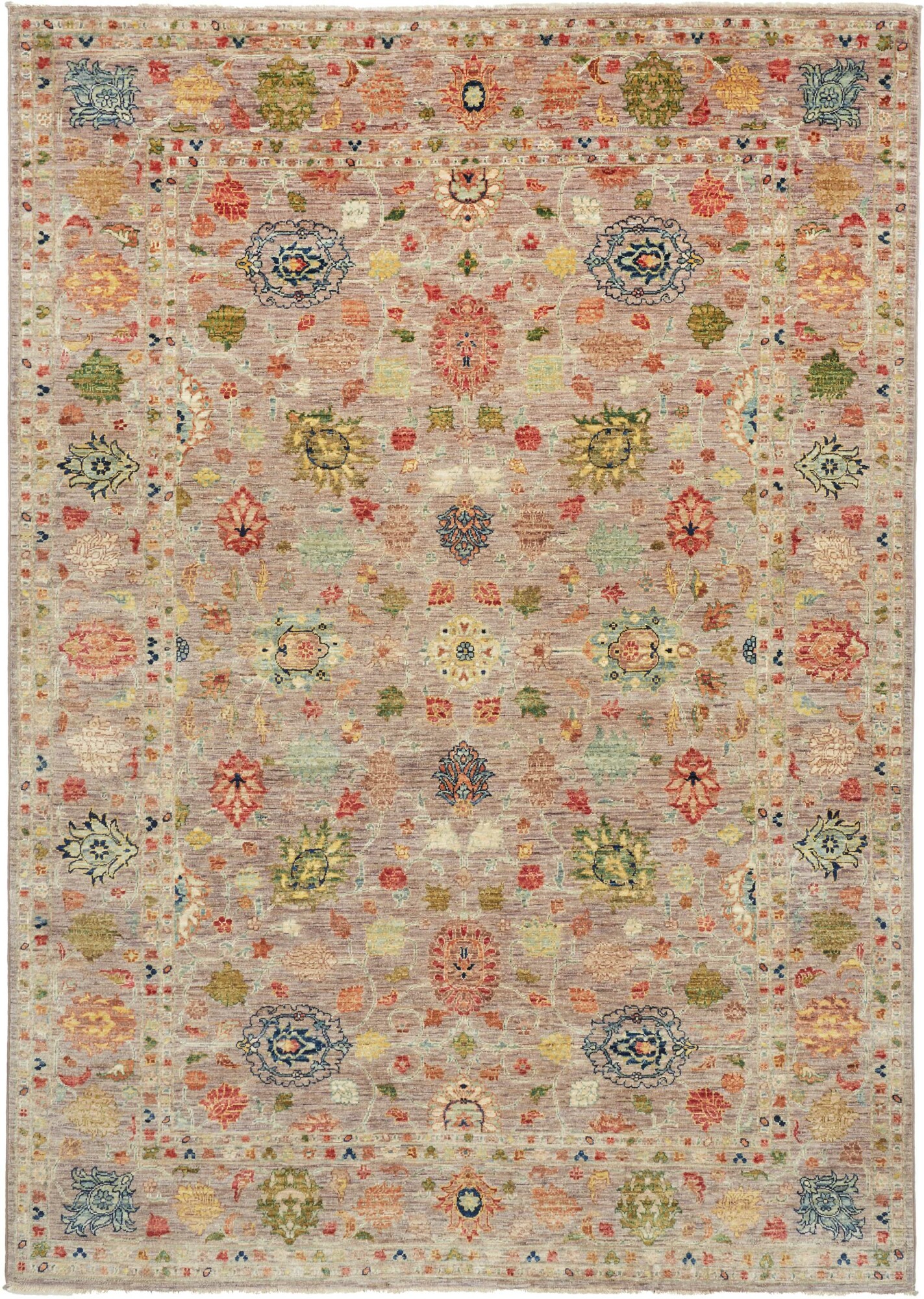 Samarkand Tapijt 170 x 240 Gris (Pakistan) Noué À La Main