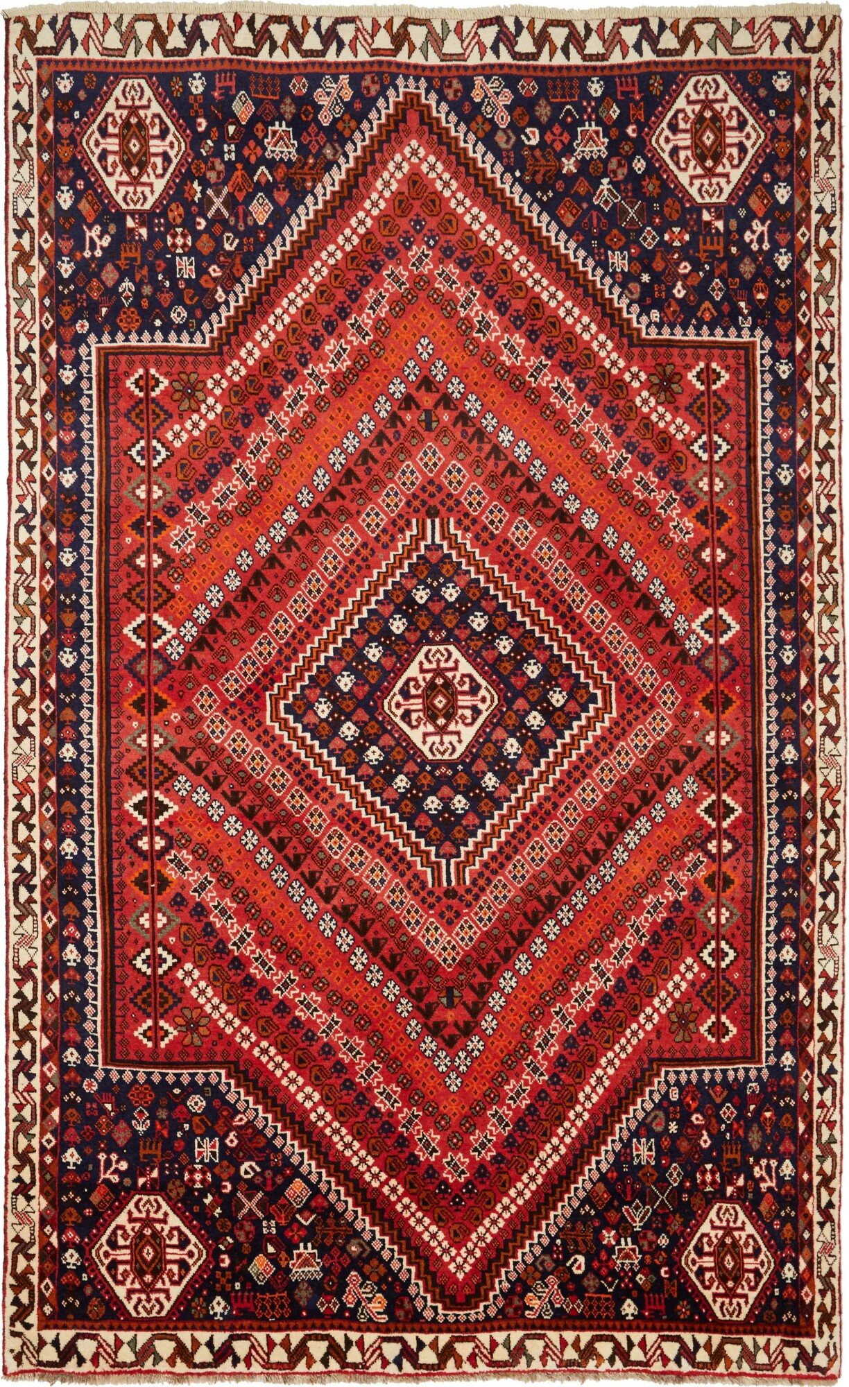 Shiraz Alfombra persa 280x170 Marrón (Iran) Anudado A Mano