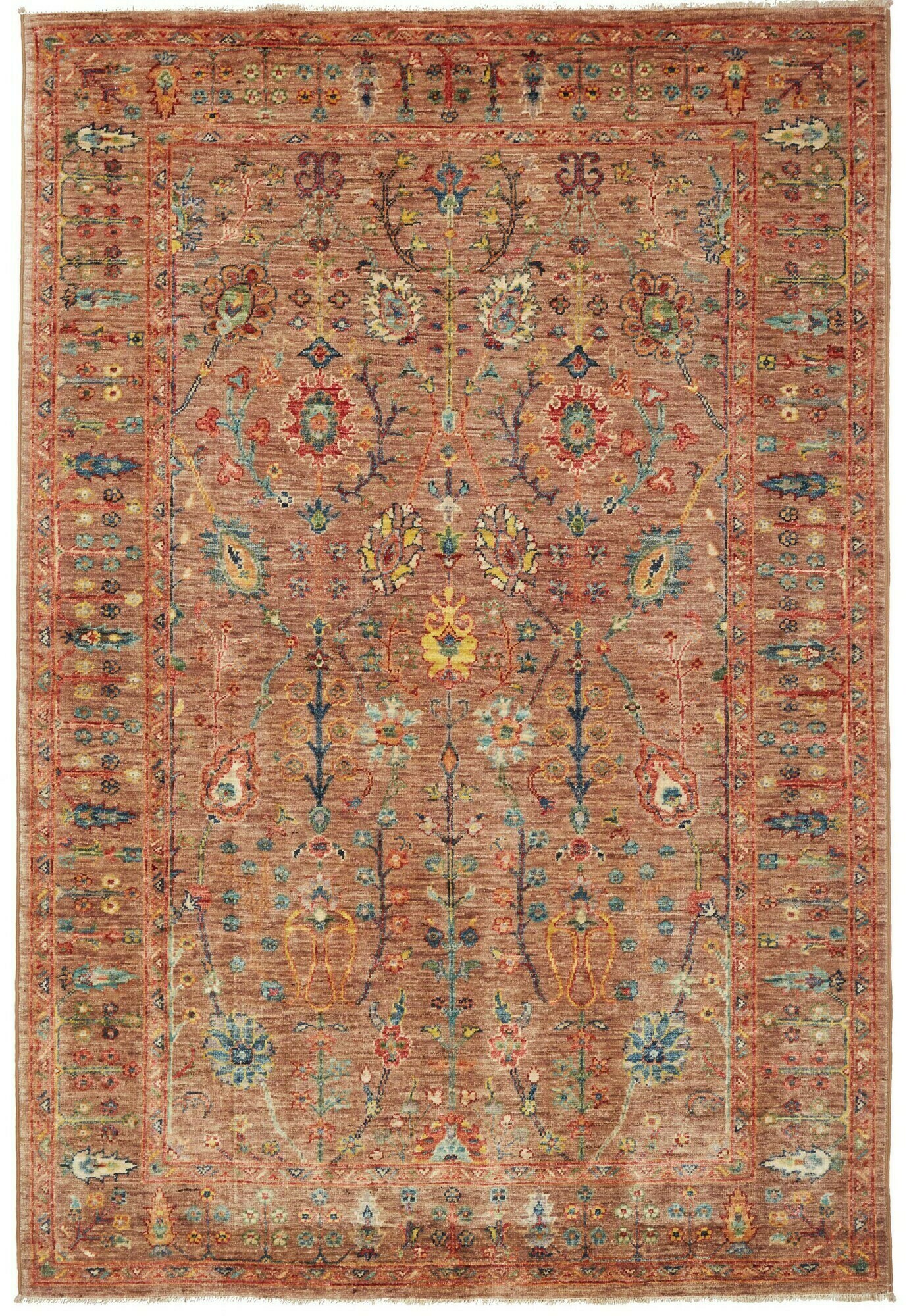 Samarkand Oriental rug 130x180 Green (Pakistan) Hand Knotted