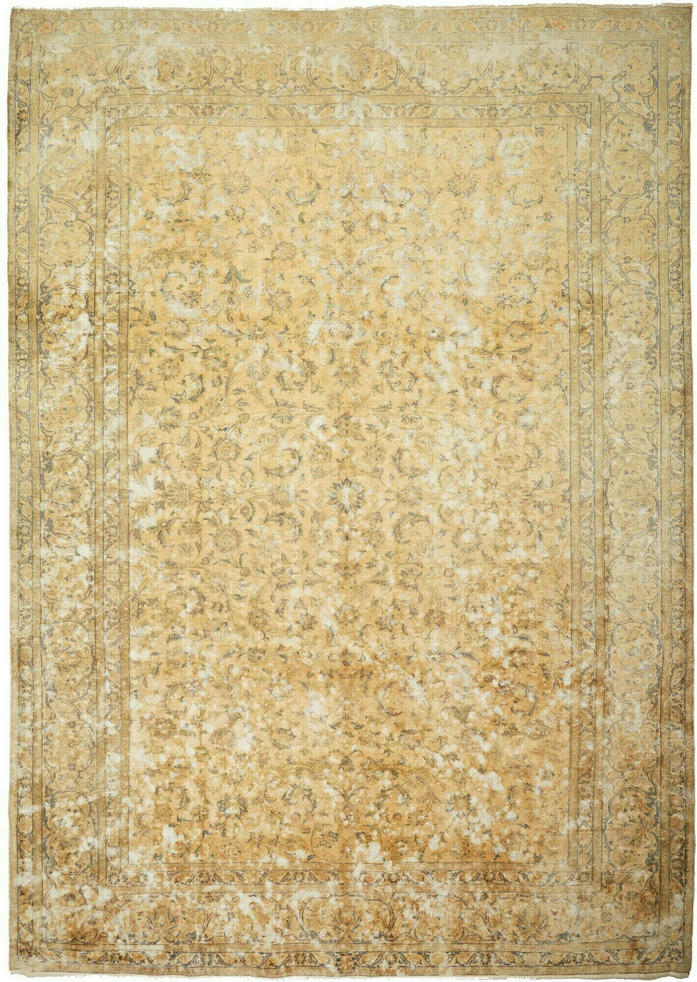 Vintage Persian rug 290 x 400 Green (Iran) Hand Knotted