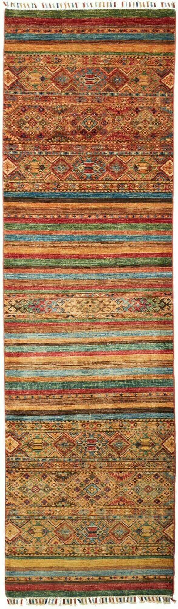 Samarkand Alcatifa 280x80 Cinzento (Paquistão) Atado À Mão