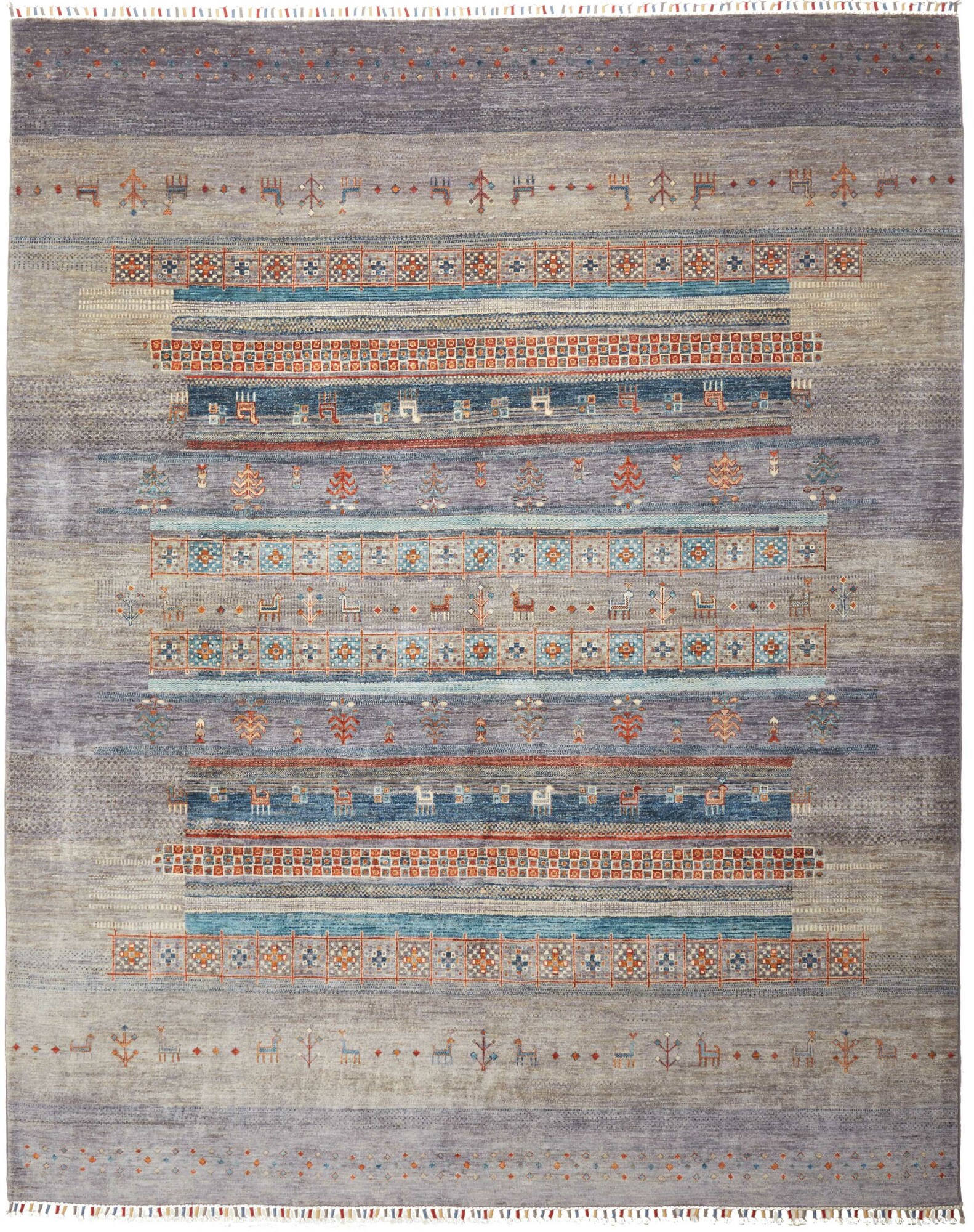 Gabbeh Dywan orientalny 300 x 250 Biały (Pakistan) Ręcznie Tkany