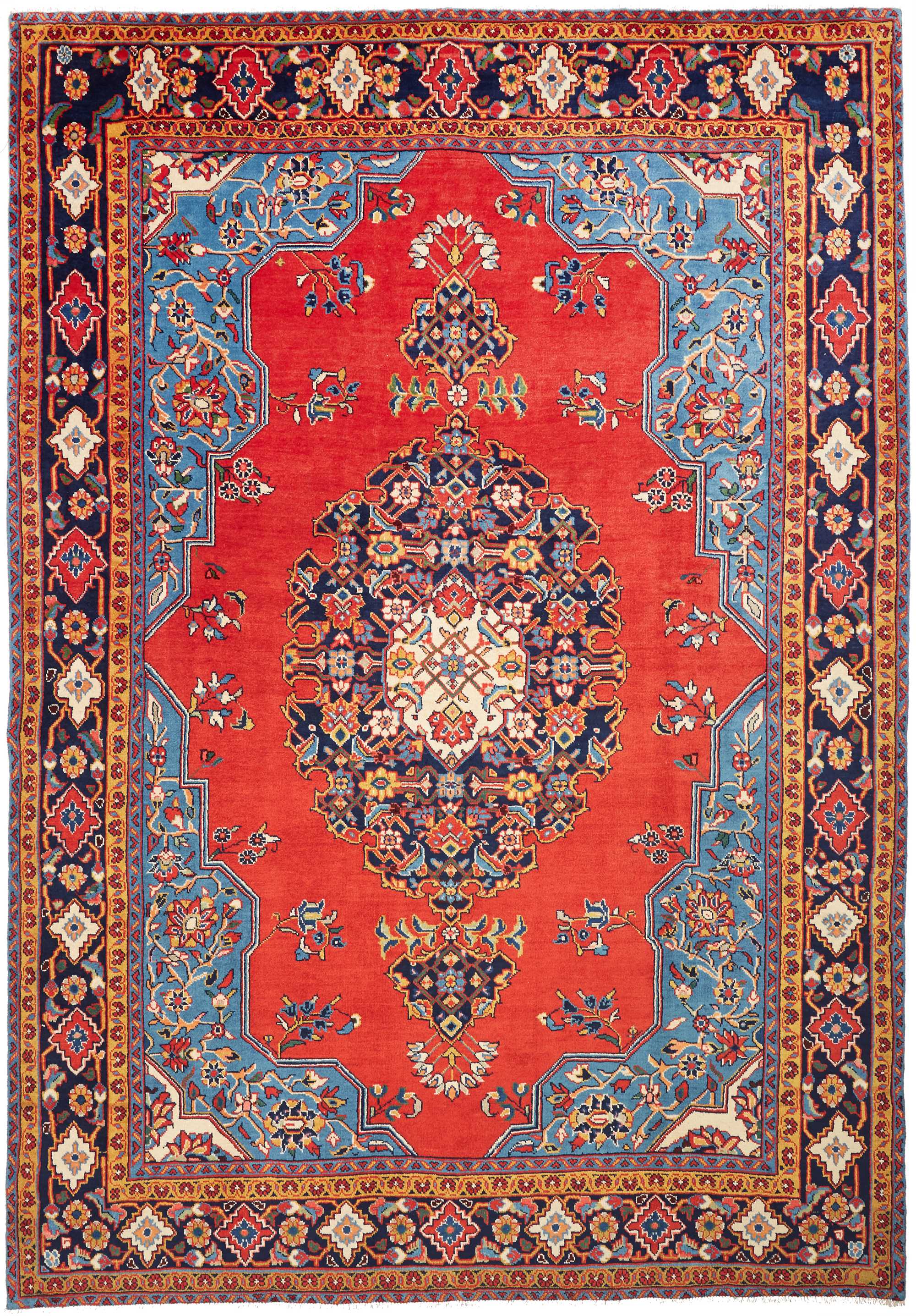 Wiss Teppich 340 x 240 Grau (Iran) Handgeknüpft