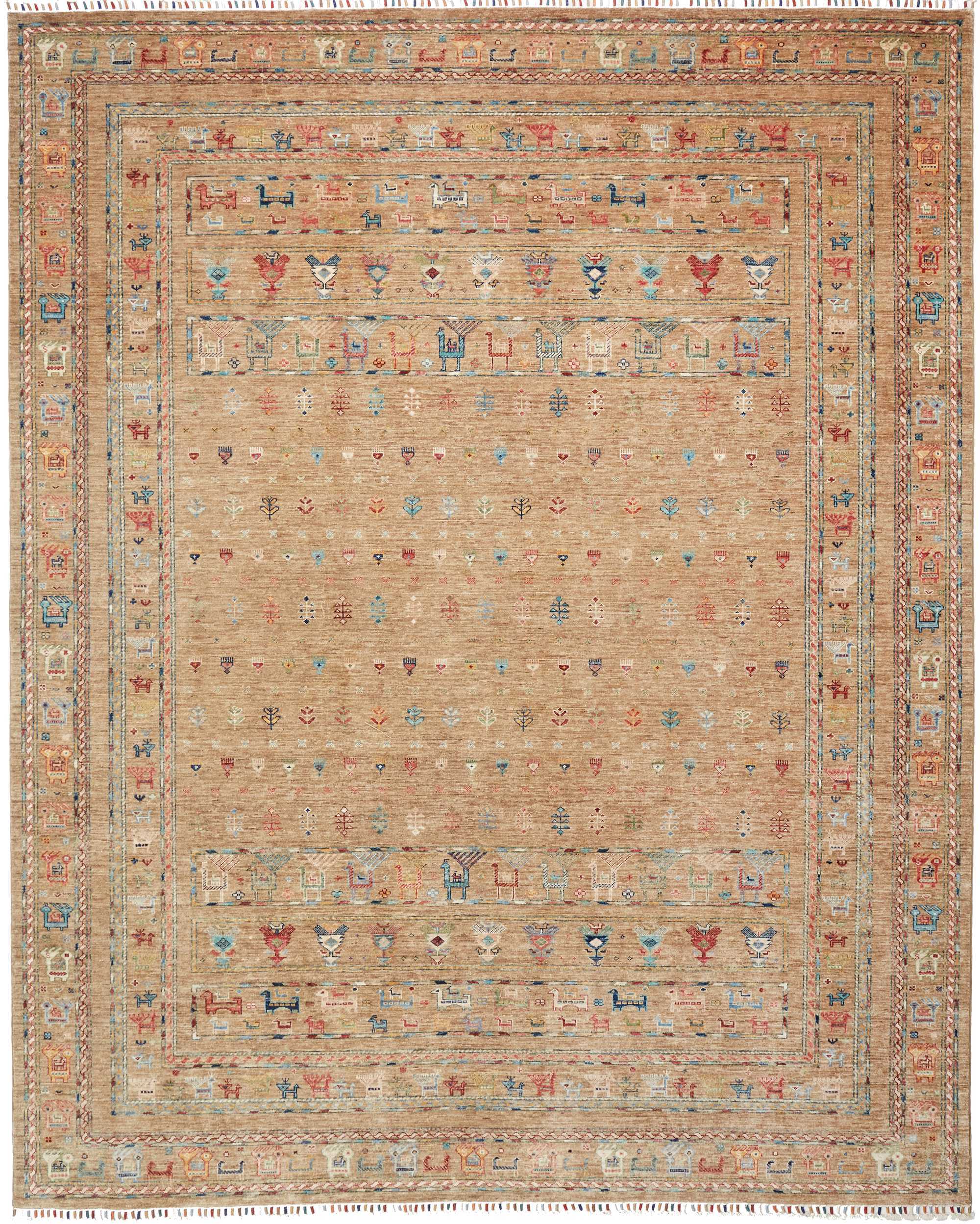 Samarkand Dywan 250 x 300 Biały (Pakistan) Ręcznie Tkany