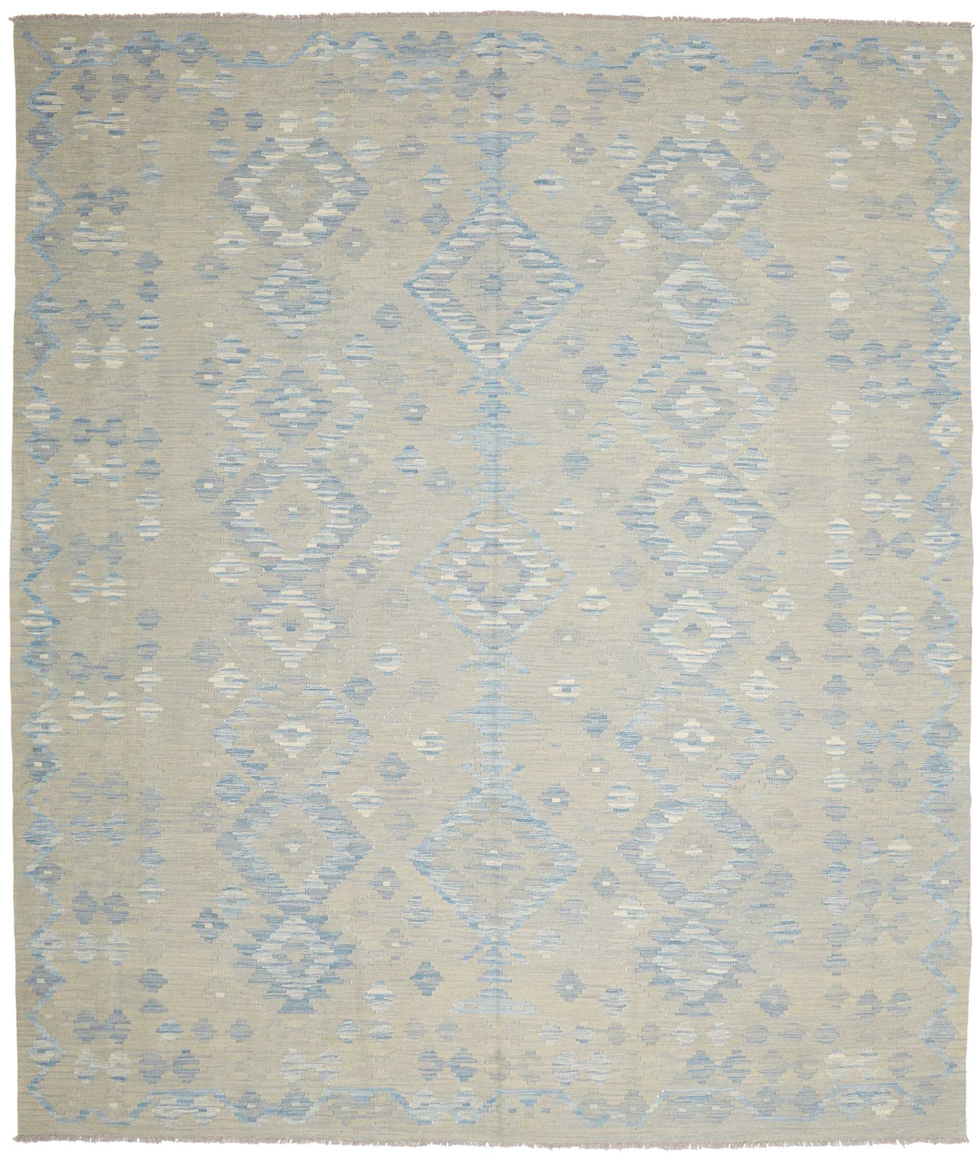 Kelim Dywan 300x260 Biały (Pakistan) Ręcznie Tkany