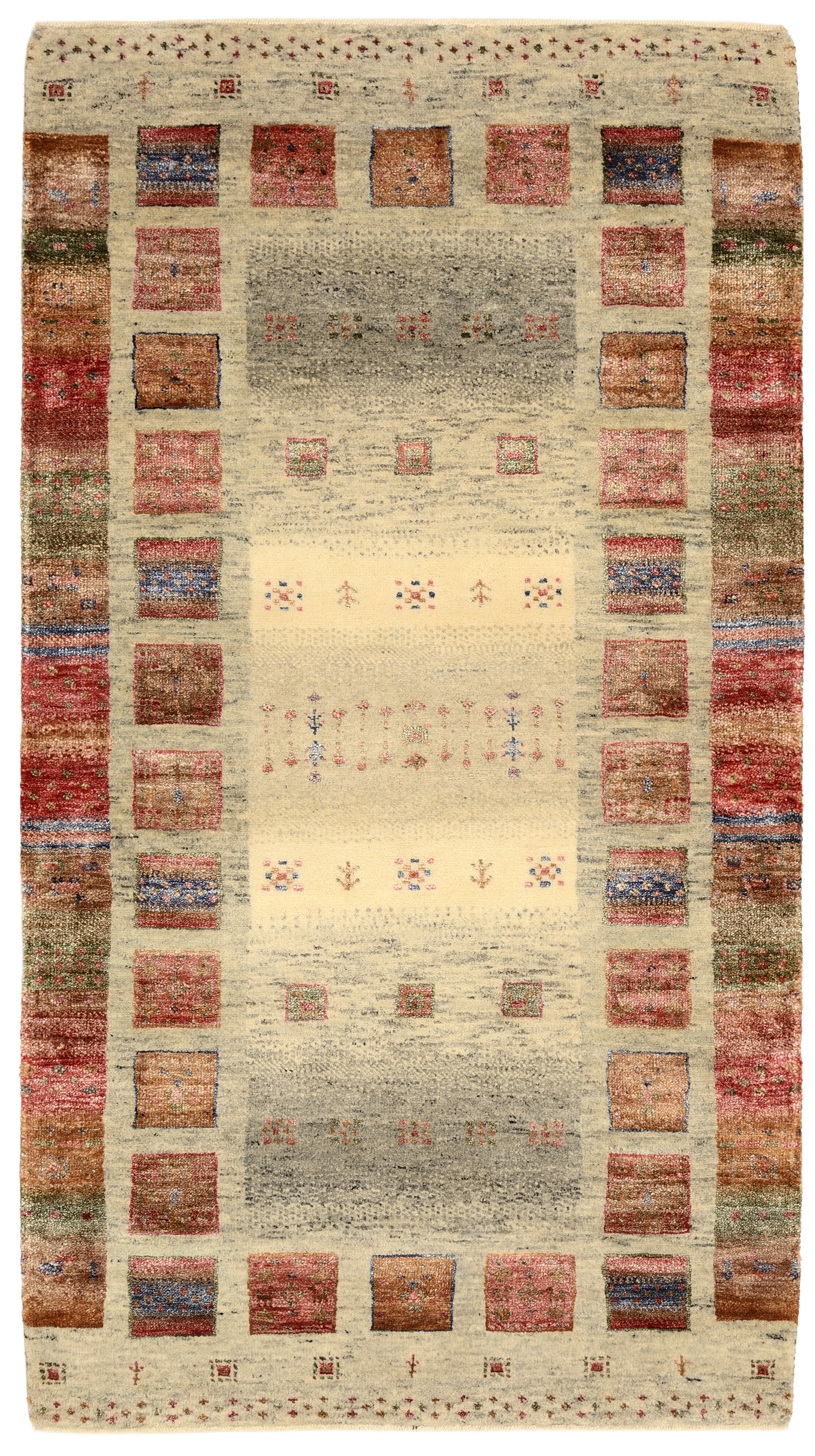 Loribaft Rug 80x140 Green (Indian) Hand Knotted