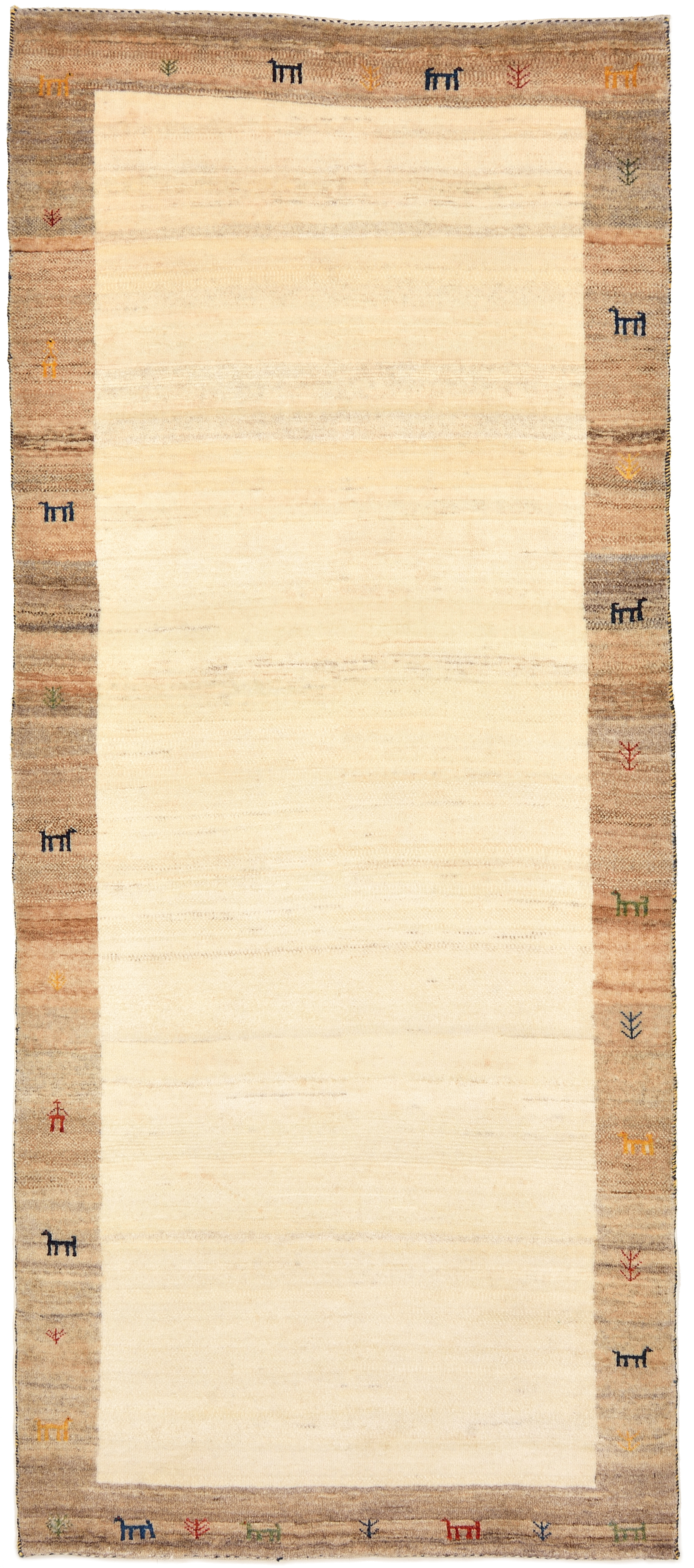 Loribaft Tappeto persiano 200x90 Giallo (Iran) Annodato A Mano