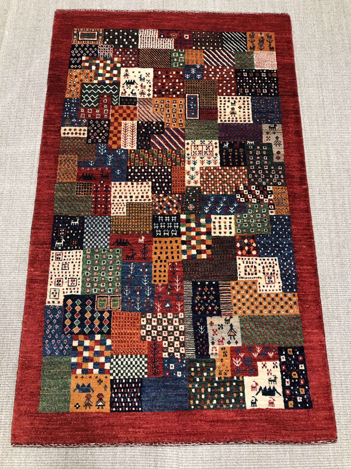 Loribaft Rug 170 x 100 Green (Iran) Hand Knotted