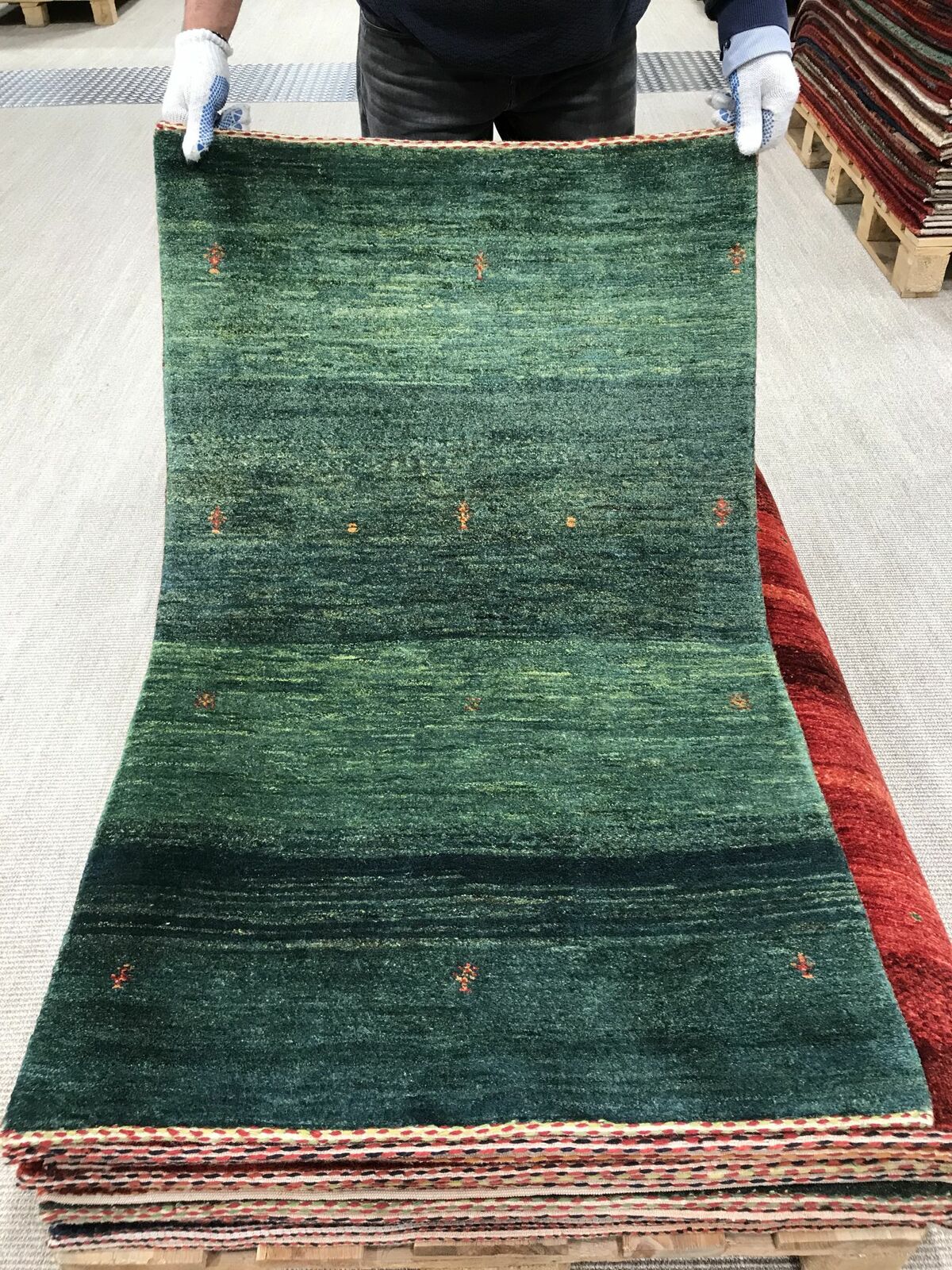 Loribaft Persian rug 120 x 80 Green (Iran) Hand Knotted