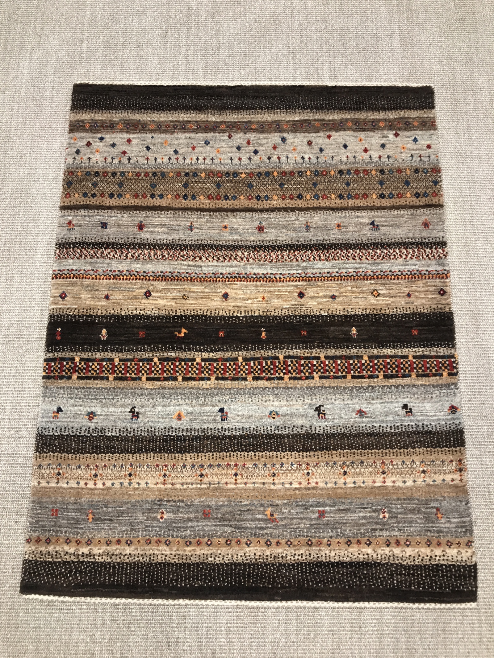 Loribaft Matta 100x130 Brun (Iran) Handknuten