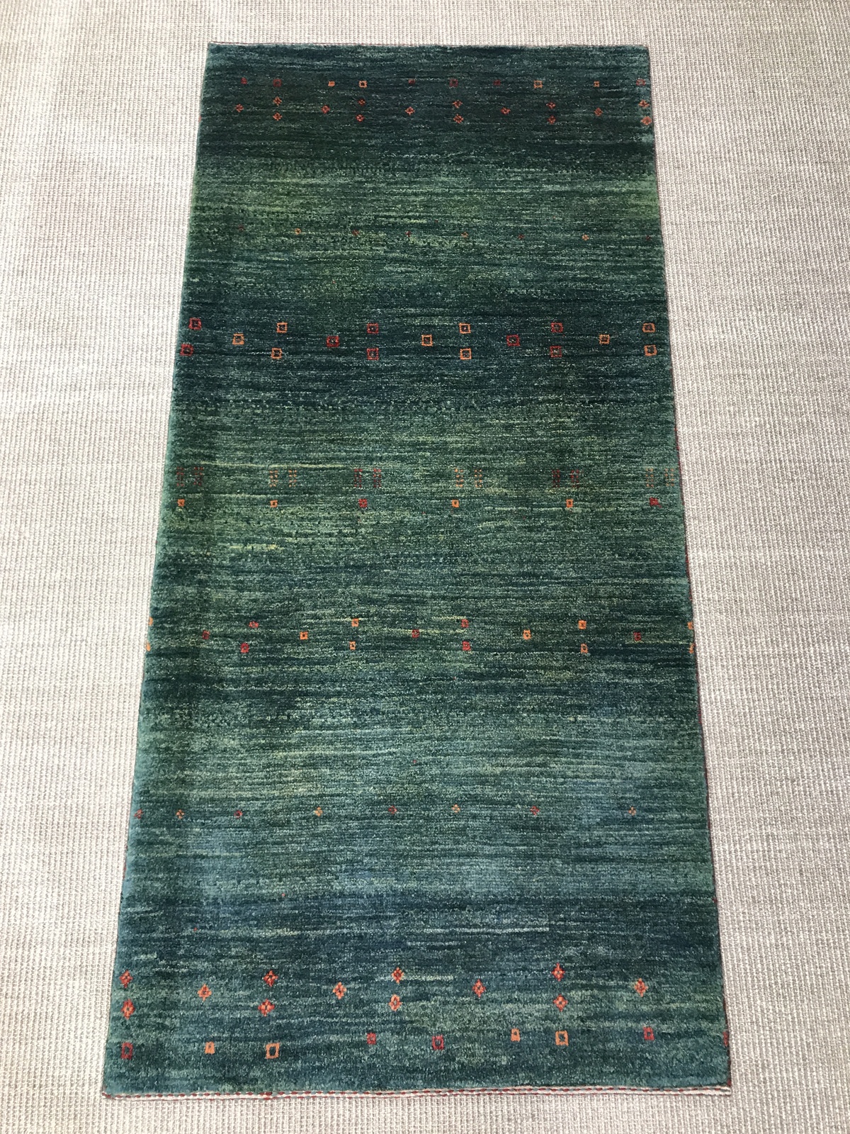 Gashguli Tapis 160x80 Vert (Iran) Noué À La Main