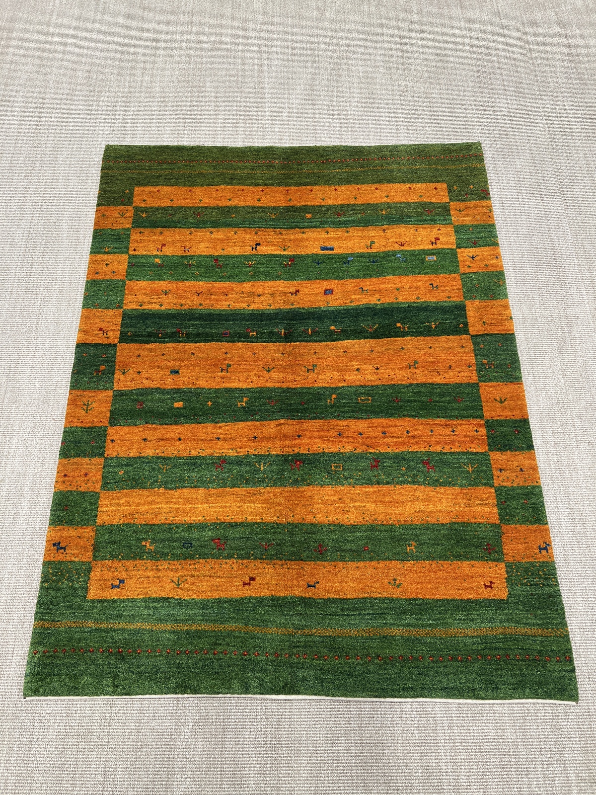 Gashguli Persisk teppe 190x150 Grønn (Iran) Håndknyttet