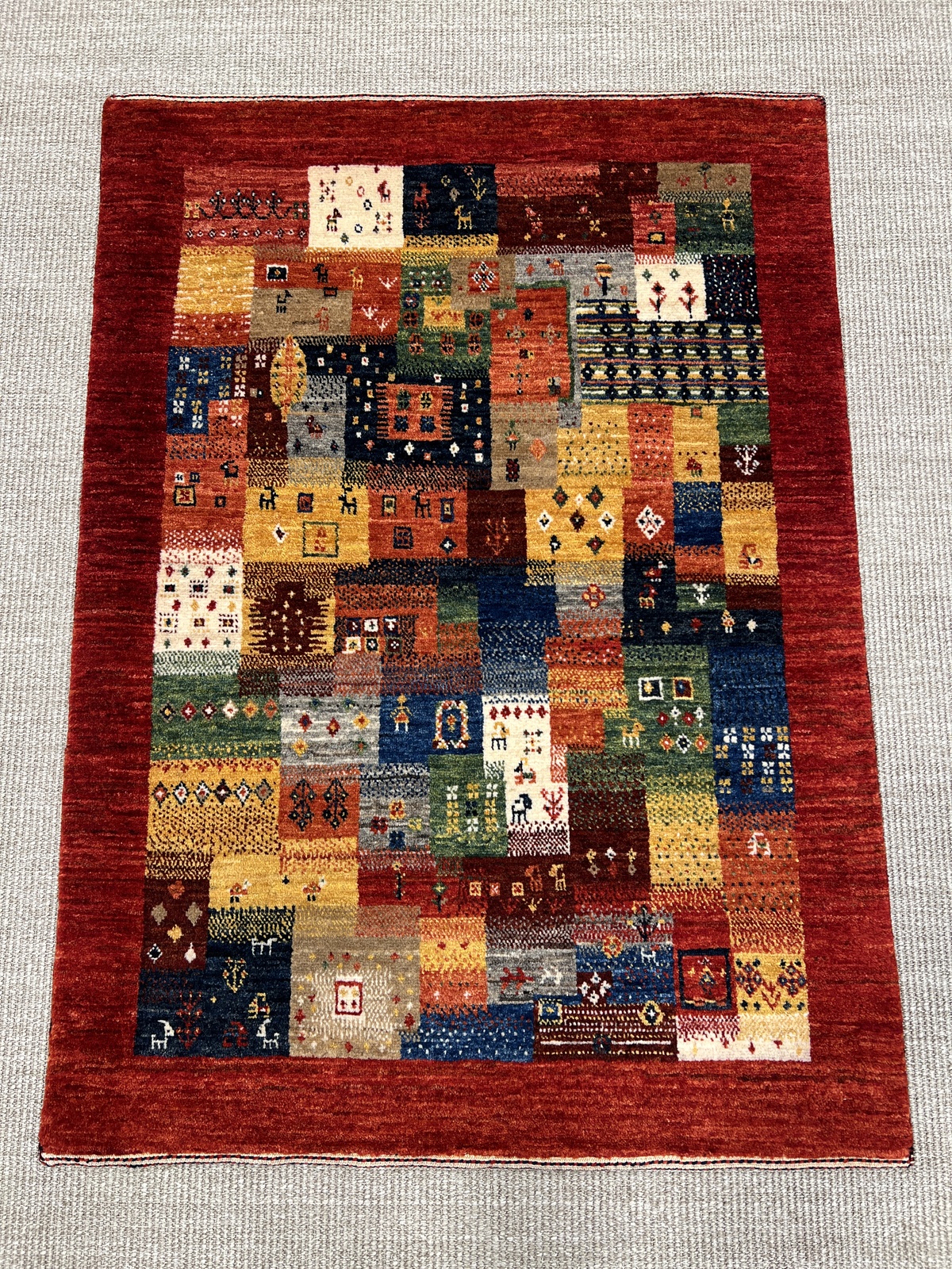 Loribaft Rug 120x80 Green (Iran) Hand Knotted