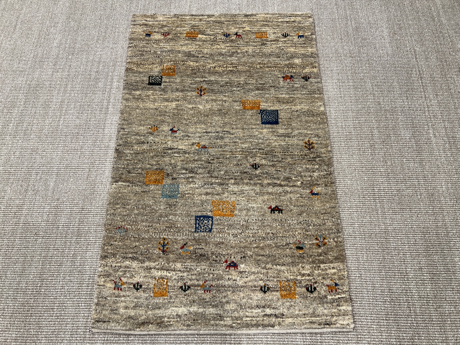 Gabbeh Carpet 130x80 Brown (Iran) Hand Knotted