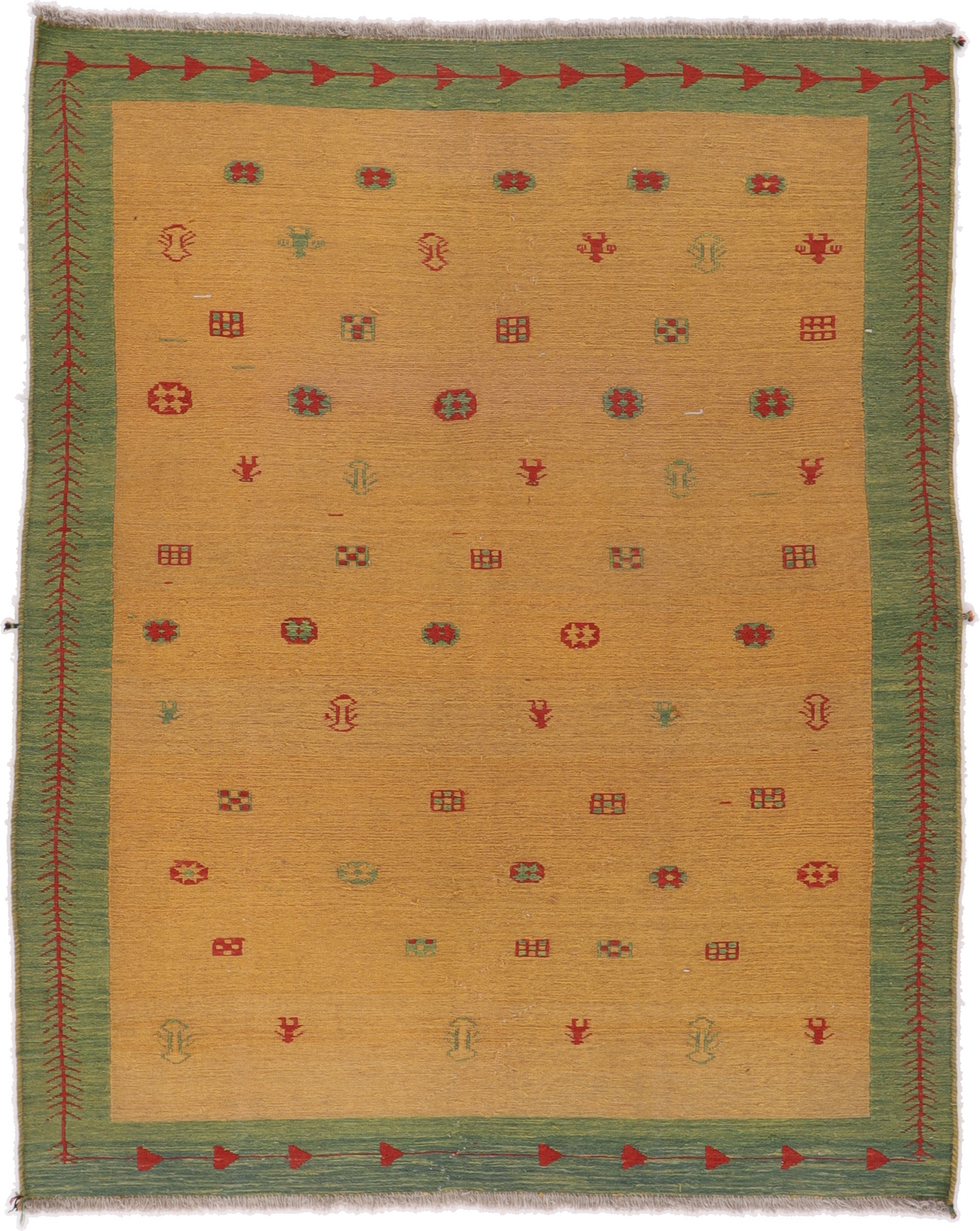 Kelim Perski dywan 170 x 220 Biały (Iran) Ręcznie Tkany