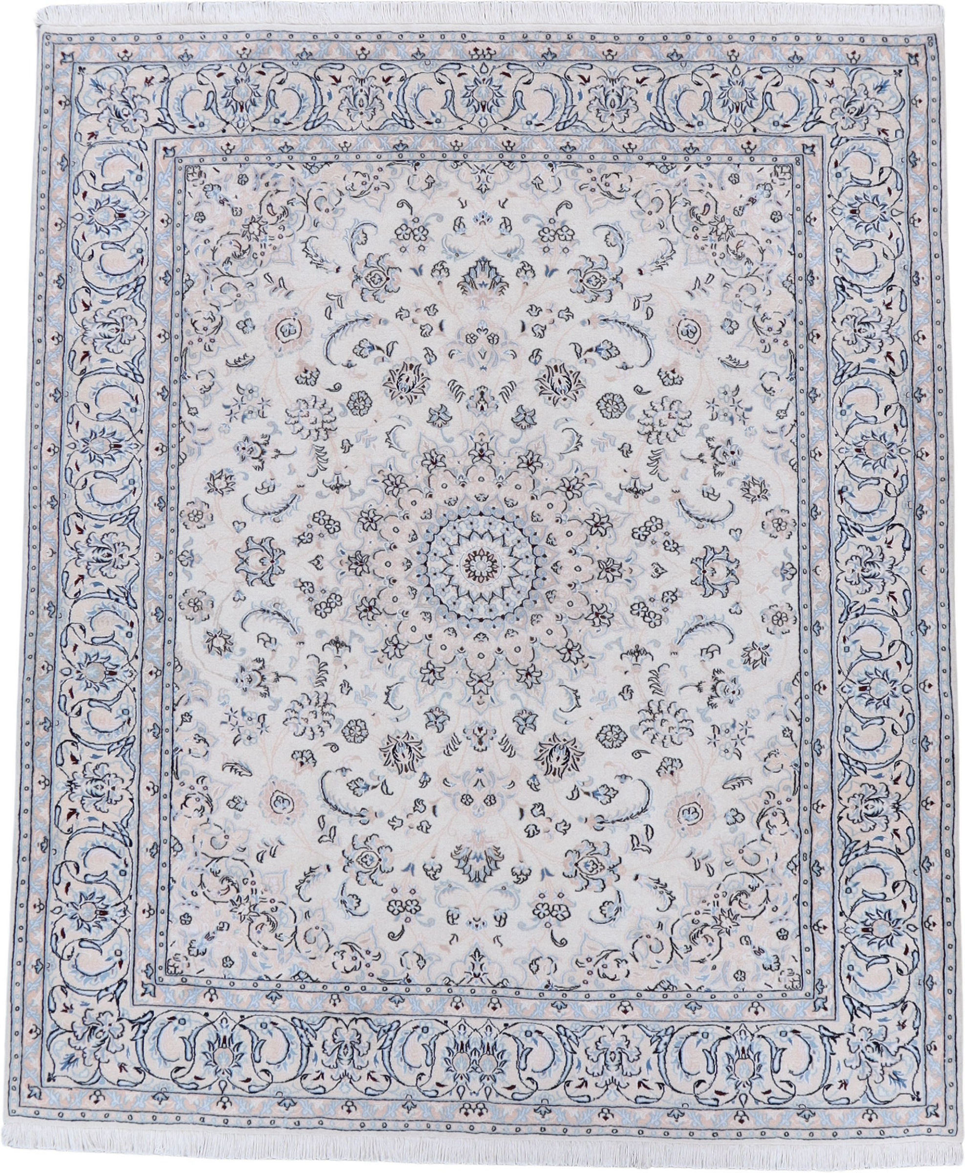 Nain Perski dywan 250 x 300 Biały (Iran) Ręcznie Tkany