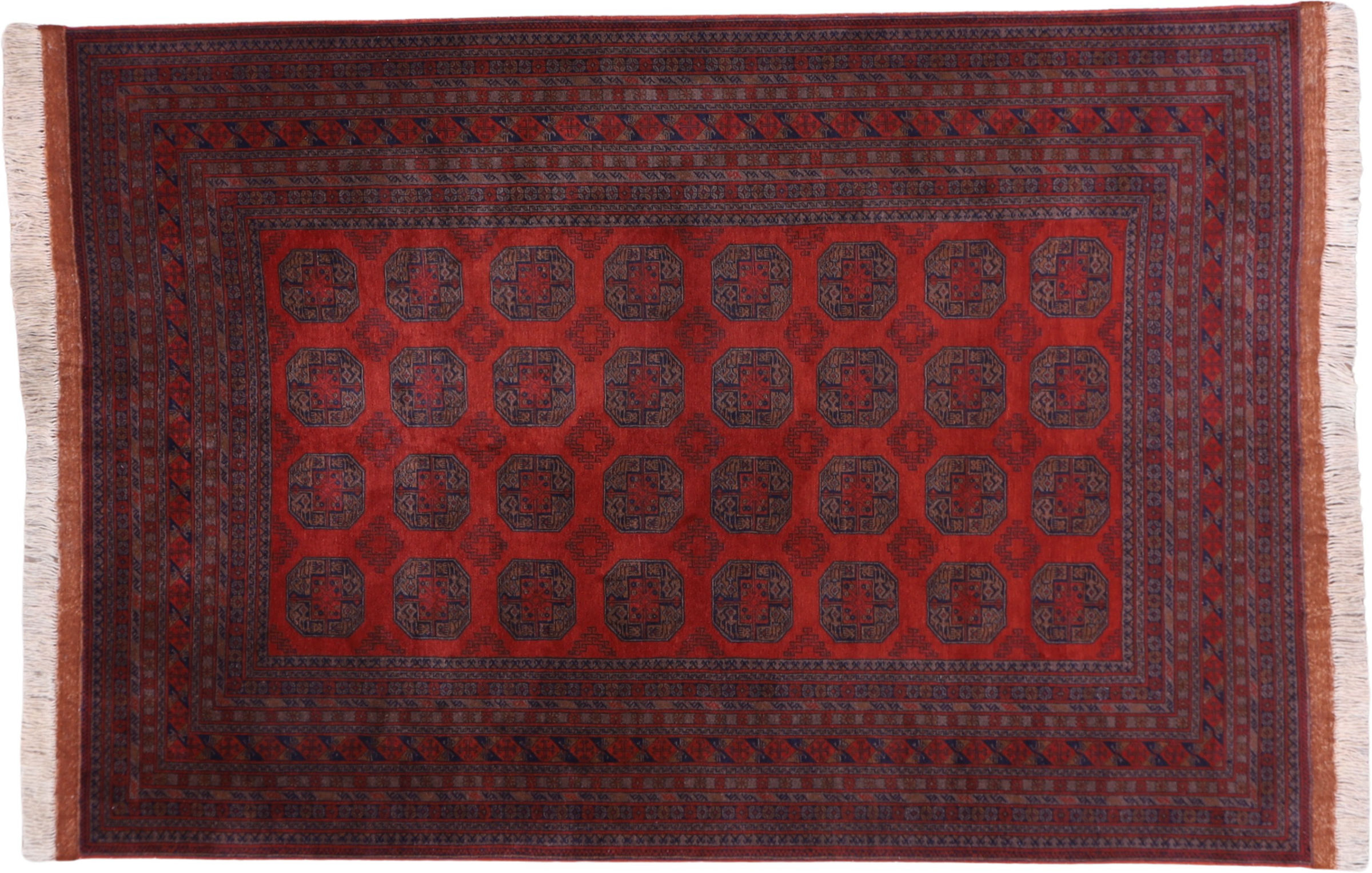Afghan Rug 300x210 White () Hand Knotted