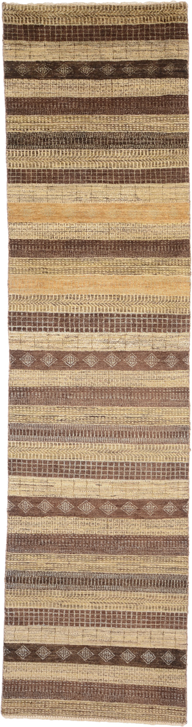 Gabbeh Keleti szőnyeg 80x310 Zöld (Pakisztán) Kézzel Csomózott