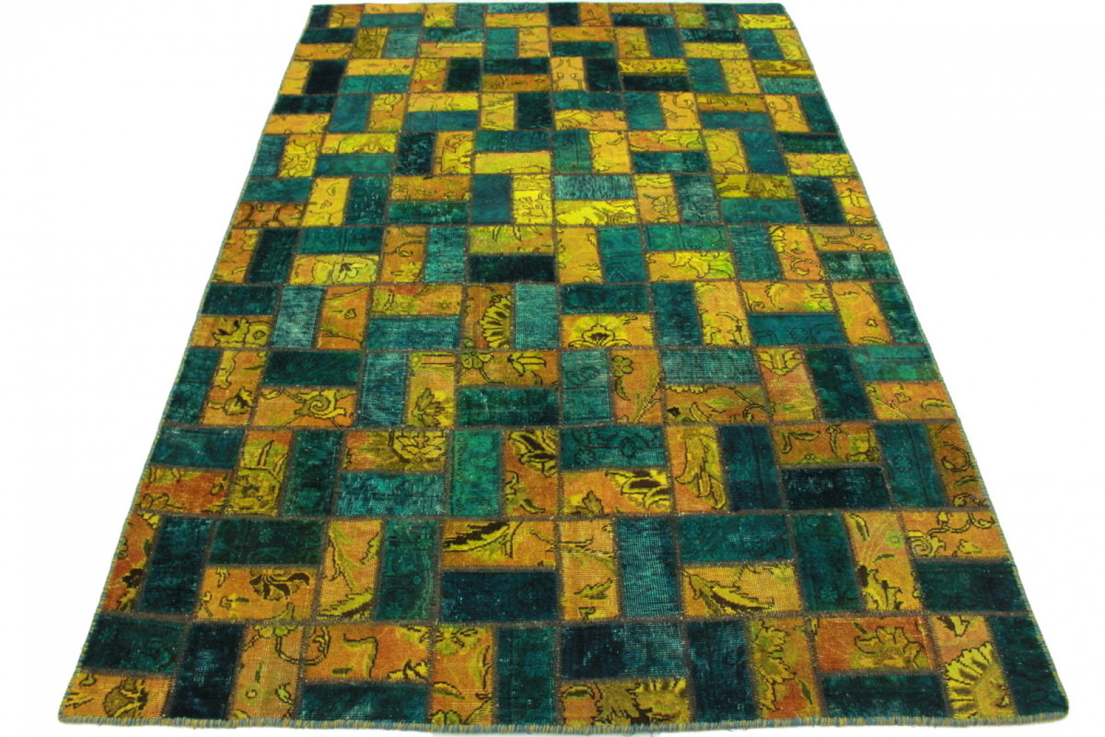 Vintage Alfombra 160x240 Turquesa (Oriental)