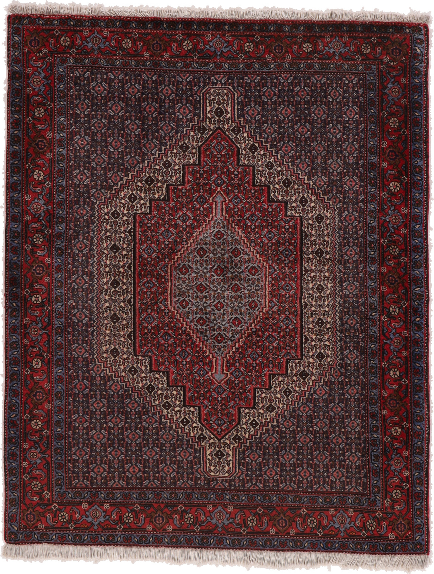 Sandjan Persian rug 150 x 120 White (Iran) Hand Knotted