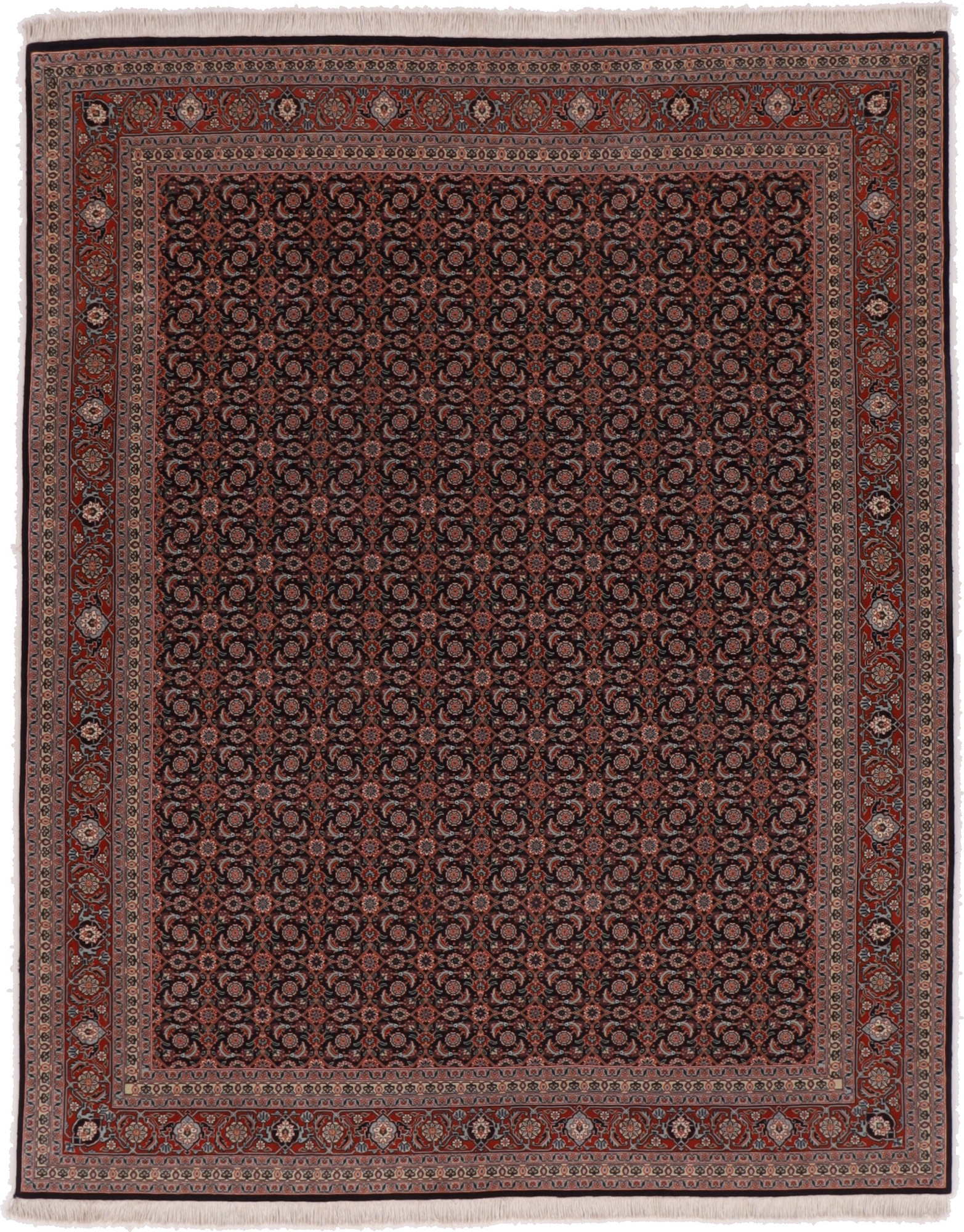 Tabriz Tapijt 250 x 200 Wit (Iran) Noué À La Main