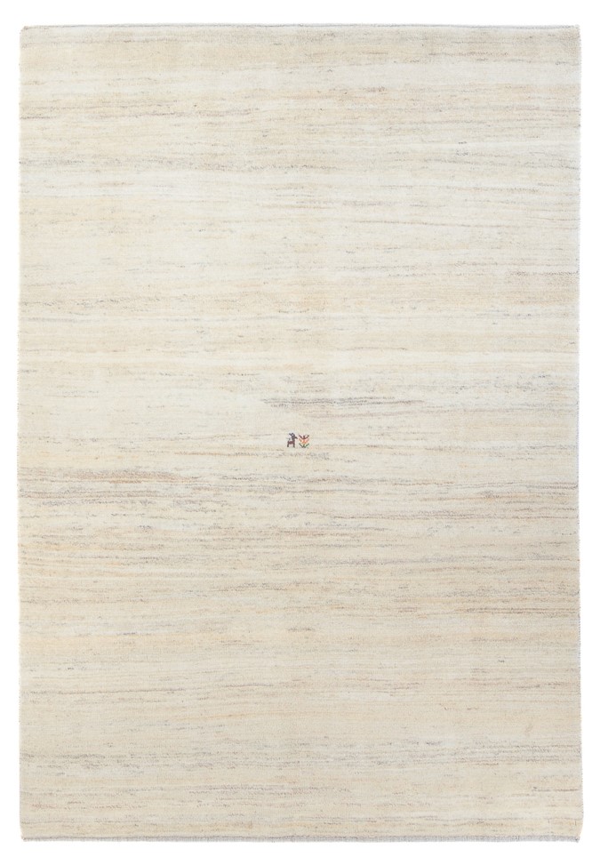 Gabbeh Teppich 140 x 200 Weiss (Iran) Handgeknüpft