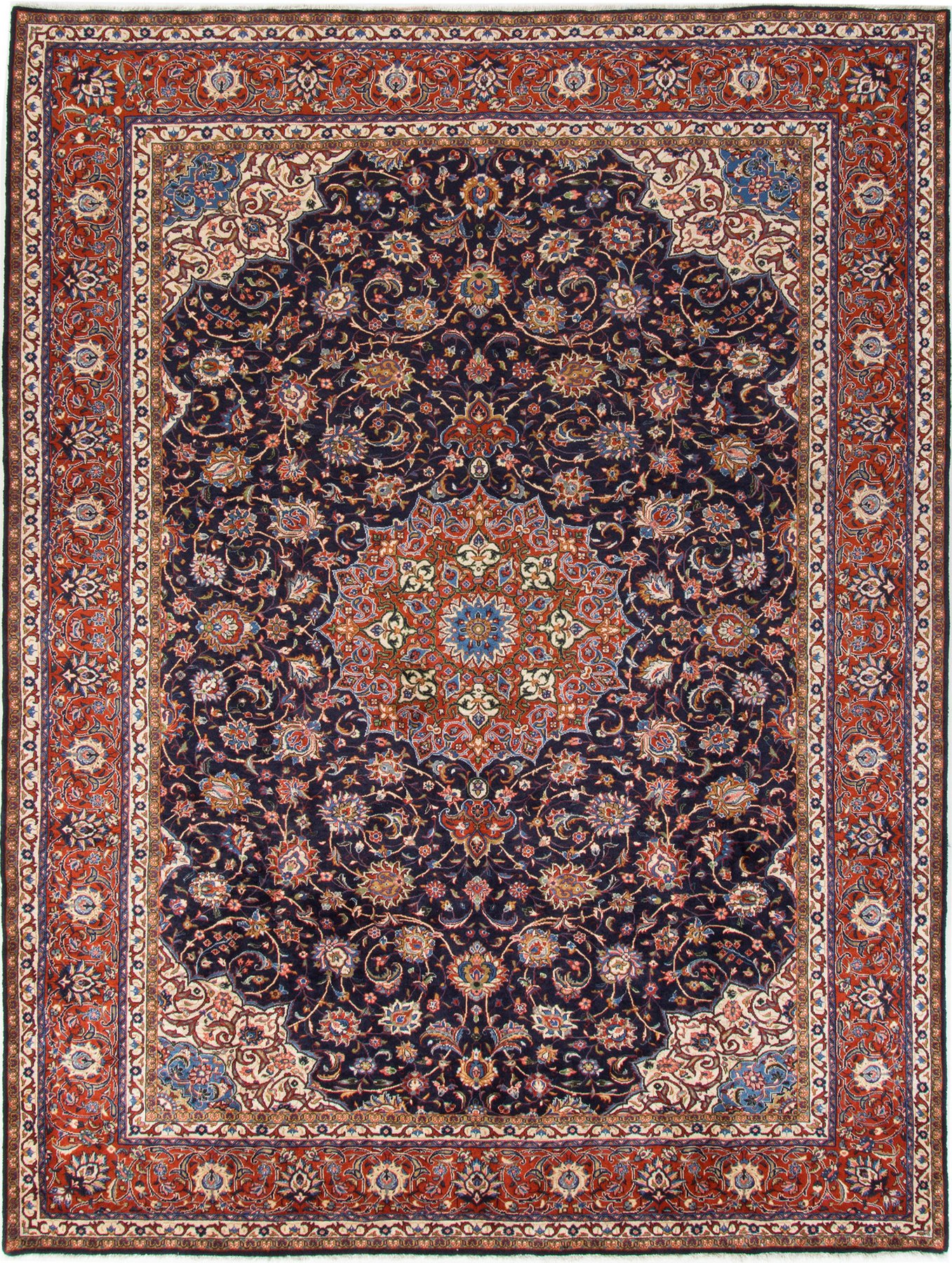 Sarouk Tappeto 270x360 Grigio (Iran) Annodato A Mano