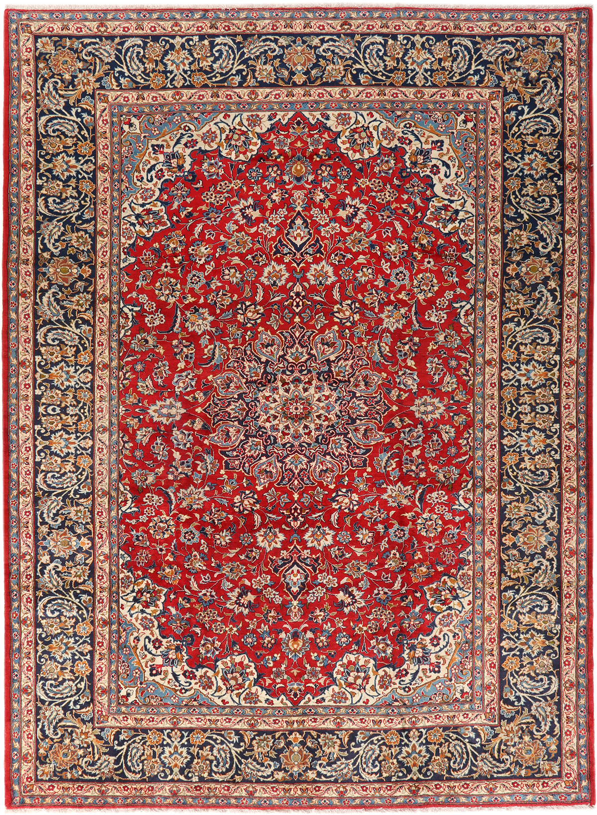 Sarouk Alfombra persa 440x320 Gris (Iran) Anudado A Mano