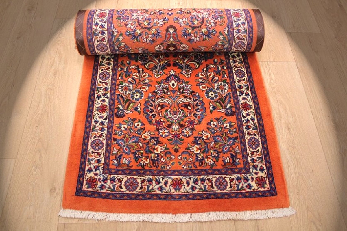 Sarouk Alfombra 310x80 (Iran) Anudado A Mano