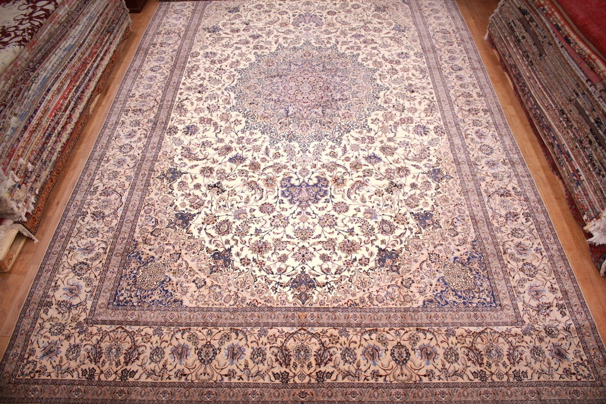Nain Tapis 670 x 410 (Iran) Noué À La Main