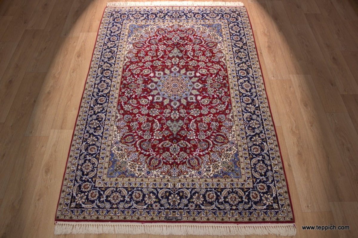 Isfahan Teppe 240 x 150 (Iran) Håndknyttet