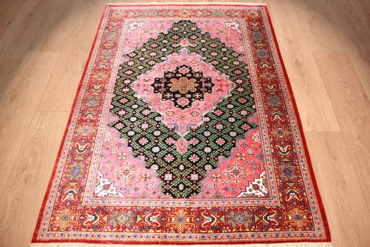 Ghom Perserteppich 110x150 (Iran) Handgeknüpft