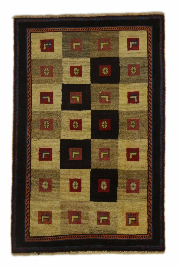 Gabbeh Alcatifa 160x100 Cinzento (Irã)