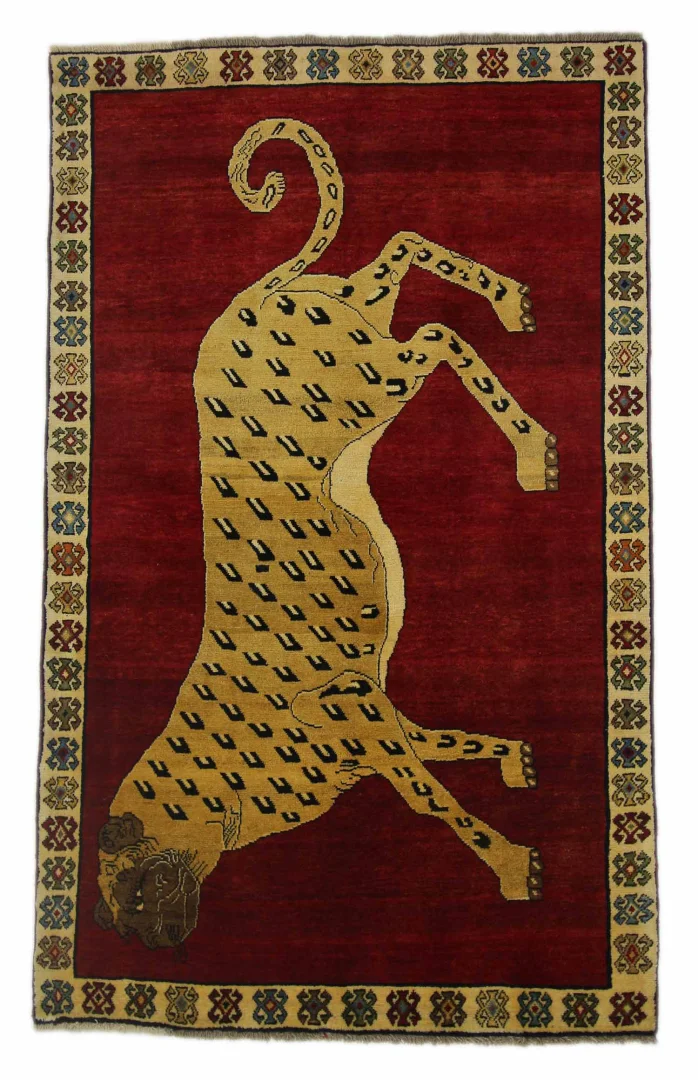 Gabbeh Persian rug 220 x 130 Green (Iran)