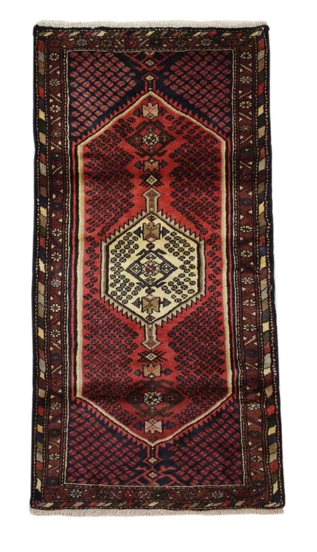 Hamedan Persian rug 150 x 80 White (Iran)