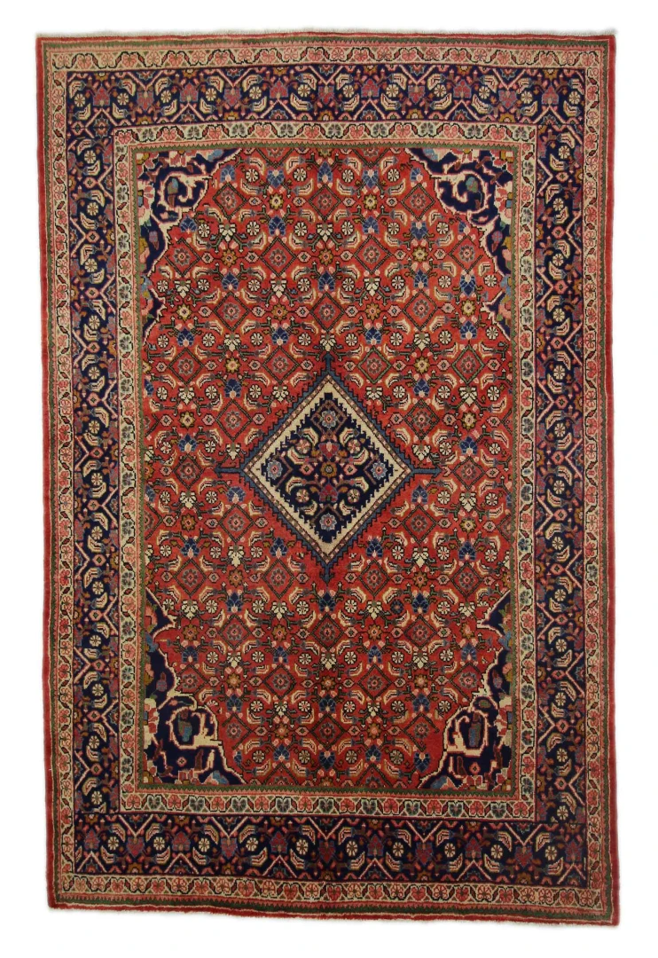 Hamedan Persian rug 200 x 310 Brown (Iran)