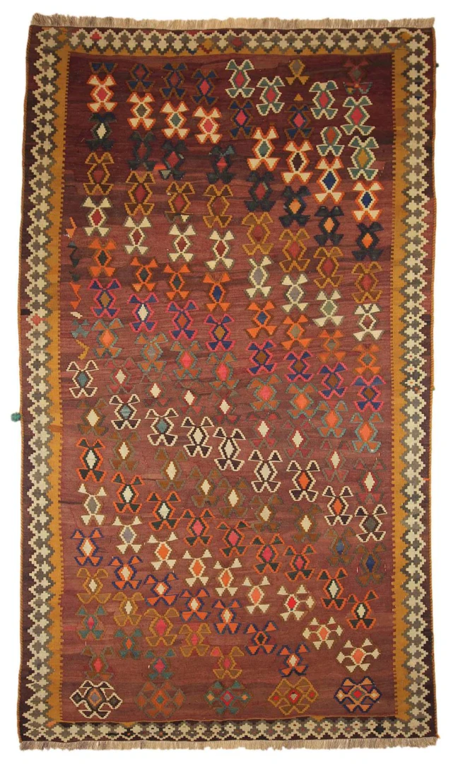 Kilim Rug 250x150 Green (Iran)