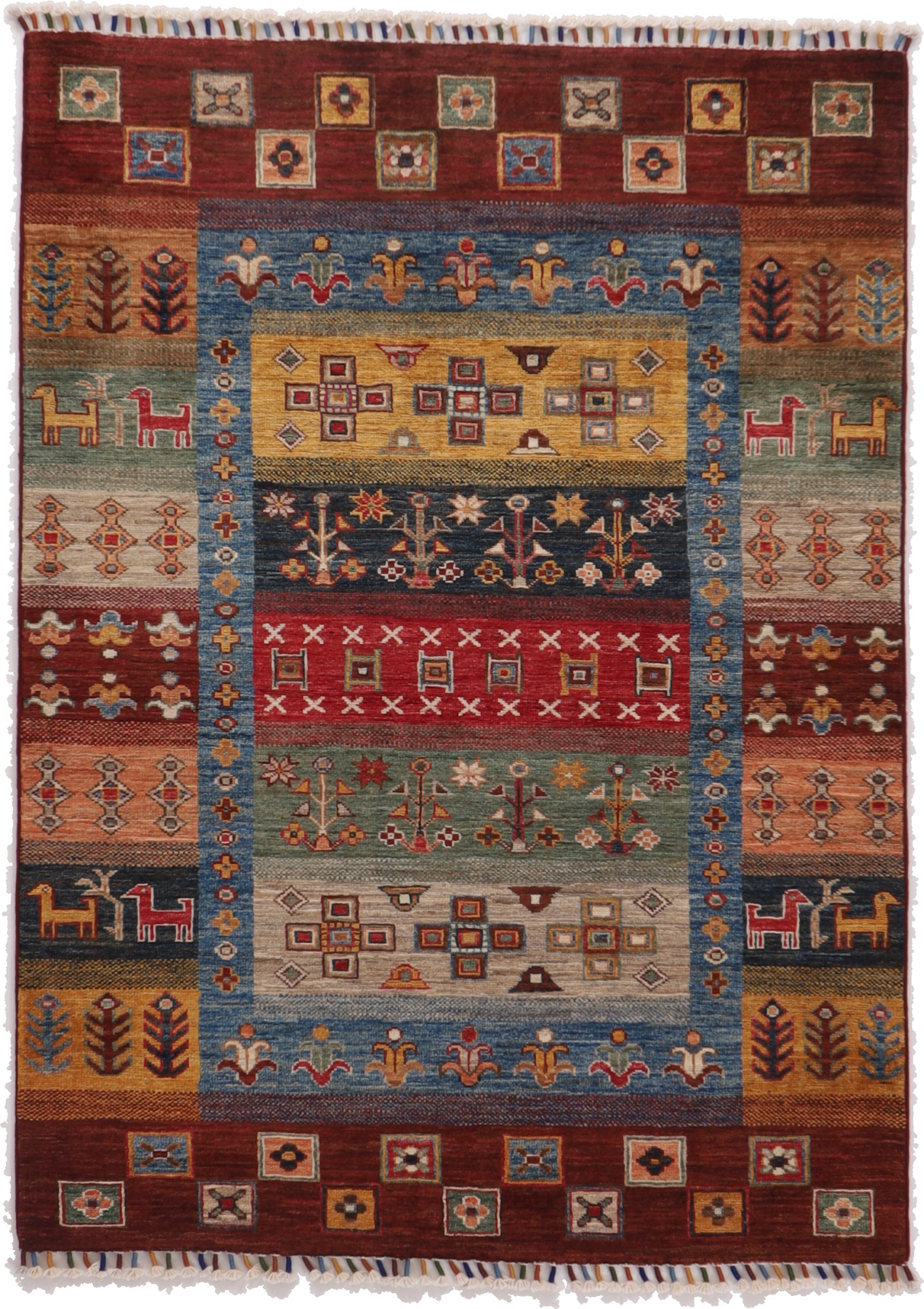 Samarkand Matto 110 x 140 Harmaa (Pakistan) Käsin Solmittu