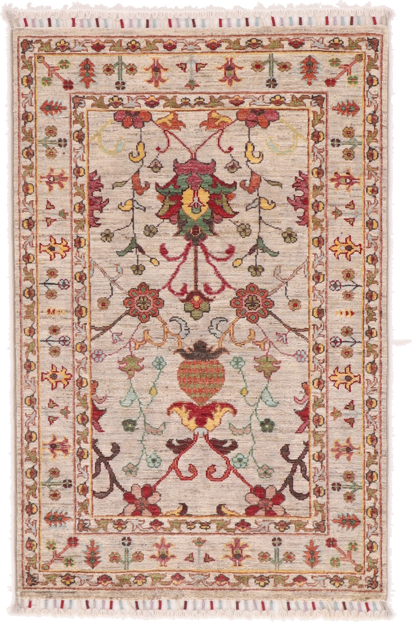 Samarkand Dywan 80x120 Biały (Pakistan) Ręcznie Tkany