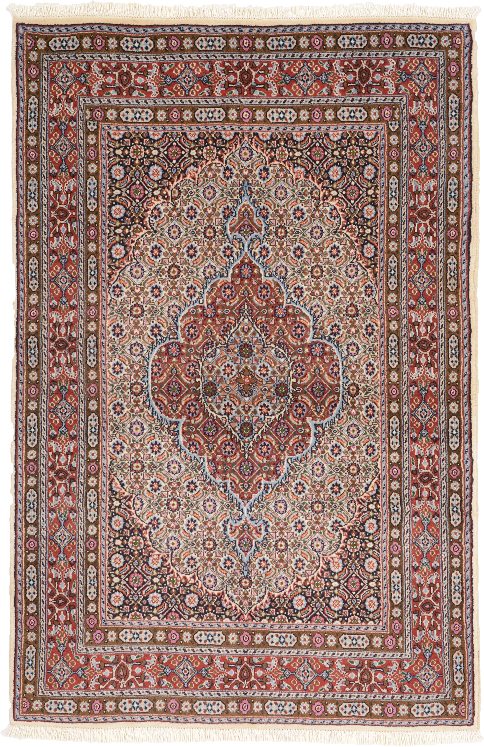Moud Dywan 100x150 Biały (Iran) Ręcznie Tkany